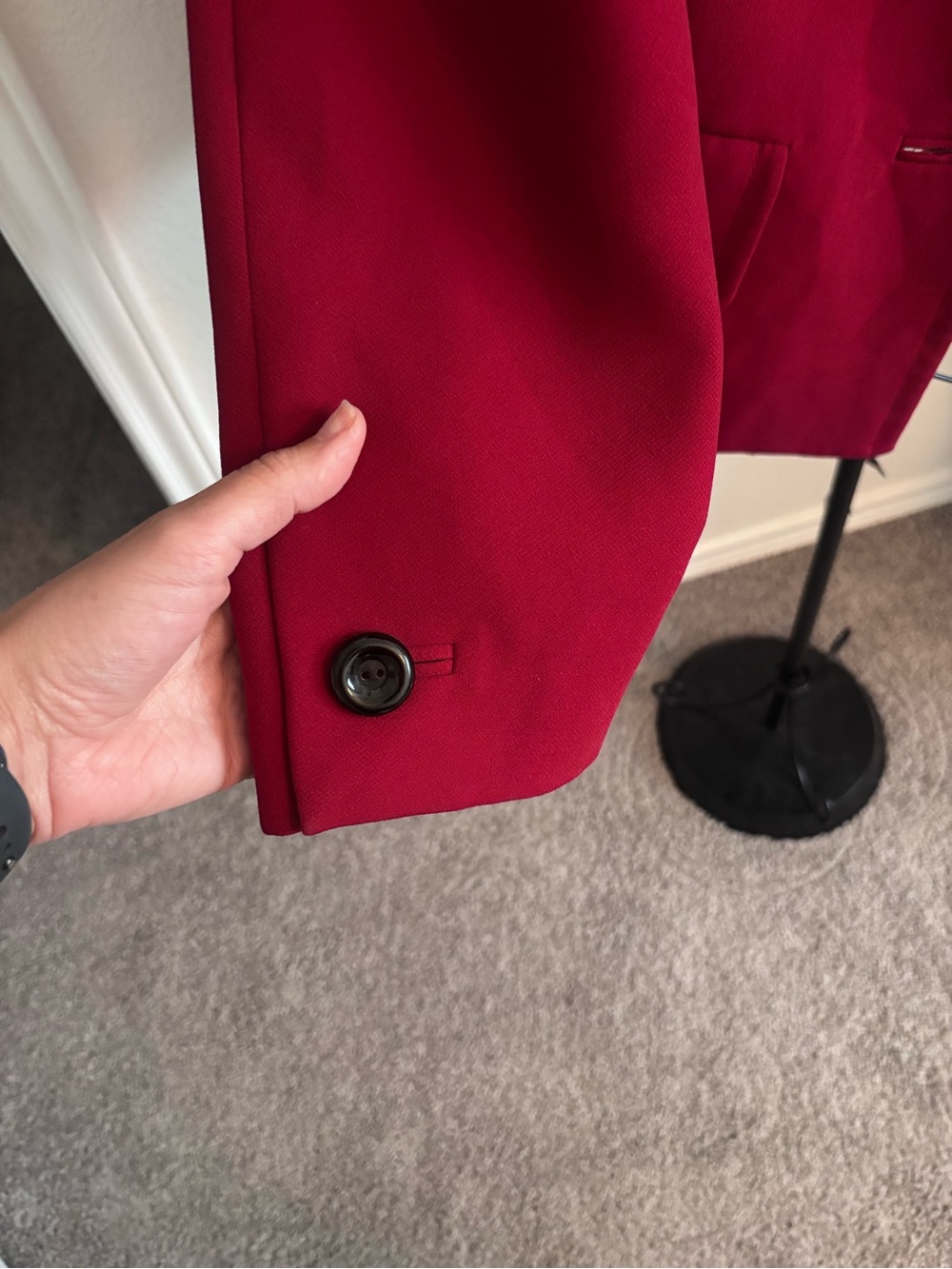 Kasper Women's Red Stand-Collar Jacket - Picture 4 of 4